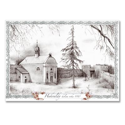 dp006 Řada dobových rekonstrukcí hradů a zámků: Hukvaldy - kolem roku 1950
