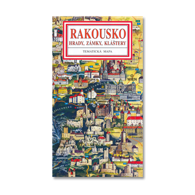 rakousko_hrady_mapa Novinky: Rakousko - HRADY, ZÁMKY, KLÁŠTERY / panoramatická mapa