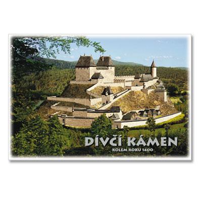 rc099 Řada dobových rekonstrukcí hradů a zámků: Dívčí Kámen - kolem roku 1400
